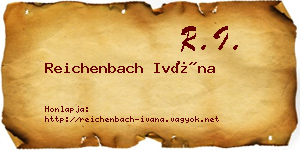 Reichenbach Ivána névjegykártya